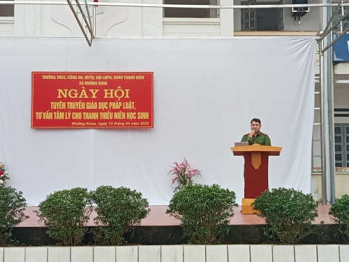 Đại úy Nguyễn Thái Đồng - Trưởng Công an xã PBGDPL