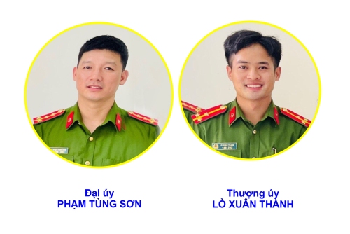 Đại úy Phạm Tùng Sơn và Thượng úy Lò Xuân Thành kịp thời cứu bé trai 4 tuổi bị đuối nước