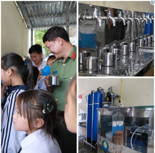 Trao tặng 02 công trình nước sạch trị giá 200 triệu đồng cho trường học tại 2 xã biên giới huyện Phong Thổ