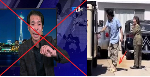 Ảnh: Trương Quốc Huy trên kênh N10TV và khi bị đuổi ra khỏi nhà