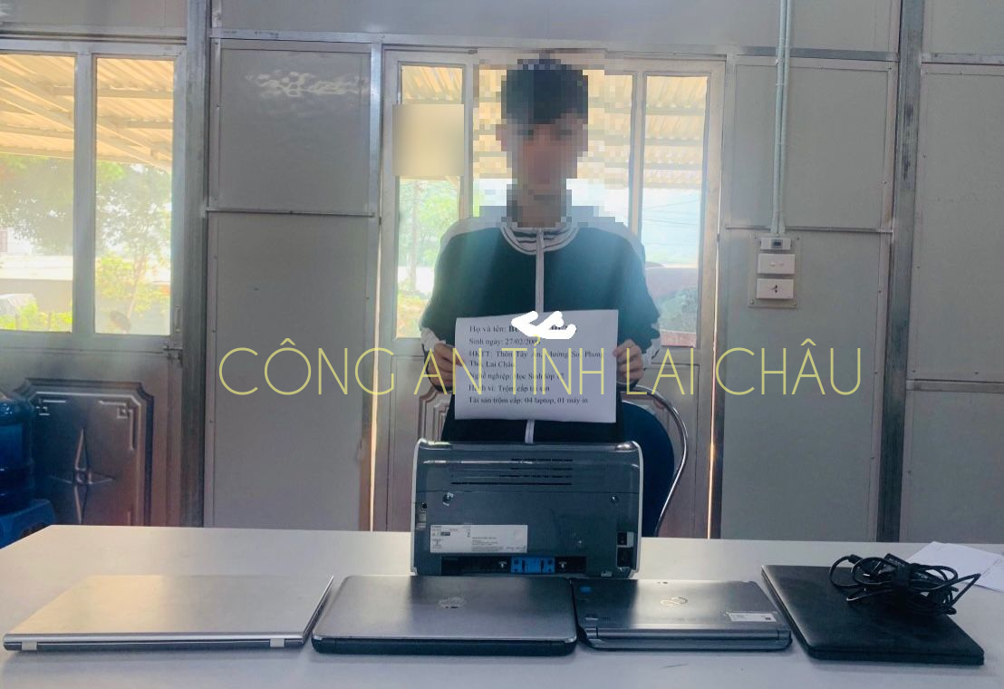 Công an huyện Phong Thổ làm rõ “siêu trộm” máy tính xách tay
