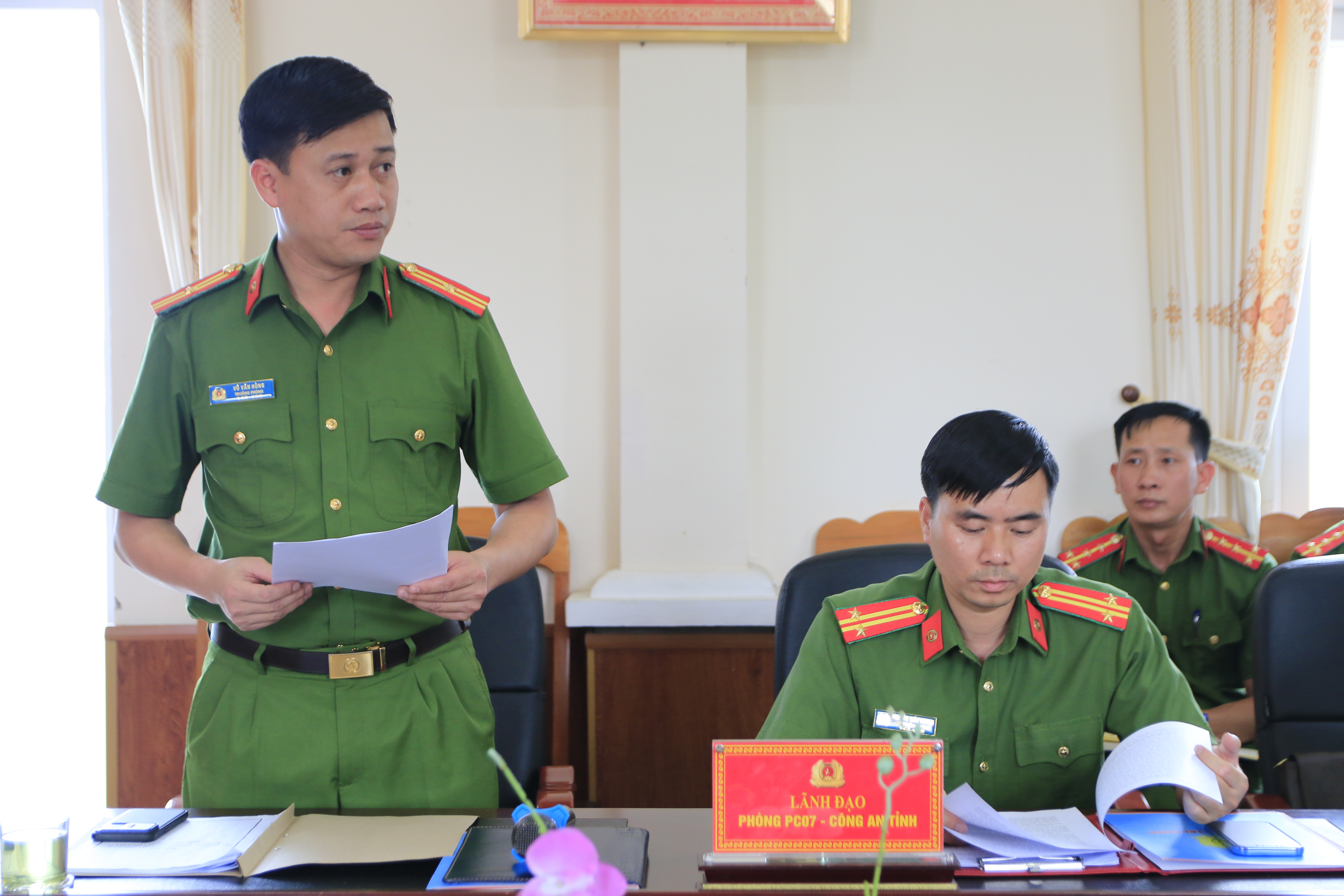 Thiếu tá Vũ Văn Hùng, Trưởng Phòng Cảnh sát PCCC và CNCH triển khai Kế hoạch thực hiện Đề án 10/ĐA-BCA-C07