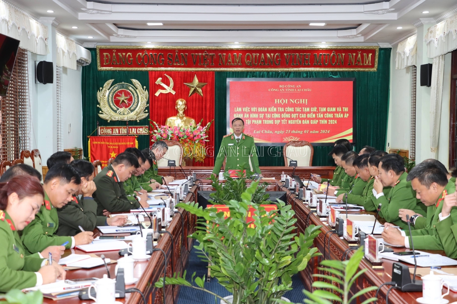 Trung tướng Nguyễn Văn Phục, Cục trưởng Cục Cảnh sát quản lý tạm giữ, tạm giam và thi hành án hình sự phát biểu kết luận tại buổi kiểm tra