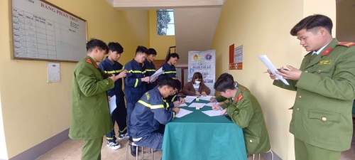 Phòng Tổ chức cán bộ thực hiện công tác khám tuyển sức khỏe đối với hạ sĩ quan nghĩa vụ nhập ngũ năm 2021, phục vụ công tác xét chuyển chuyên nghiệp năm 2023