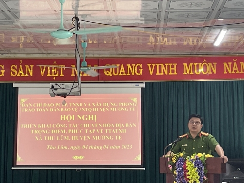 Hội nghị triển khai công tác chuyển hóa địa bàn trọng điểm, phức tạp về ANTT tại Thu Lũm