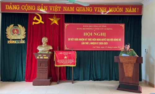 Đảng bộ phòng Cảnh sát cơ động tổ chức sơ kết giữa nhiệm kỳ 2020 – 2025