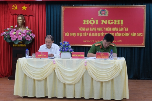 Hội nghị “Công an lắng nghe ý kiến Nhân dân” và “Đối thoại trực tiếp giải quyết thủ tục hành chính” năm 2023