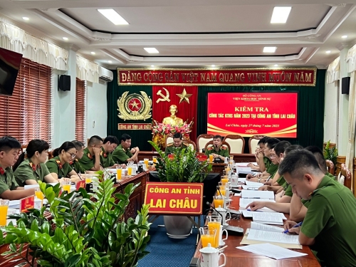 Kiểm tra, đánh giá thực trạng công tác kỹ thuật hình sự tại Công an tỉnh Lai Châu