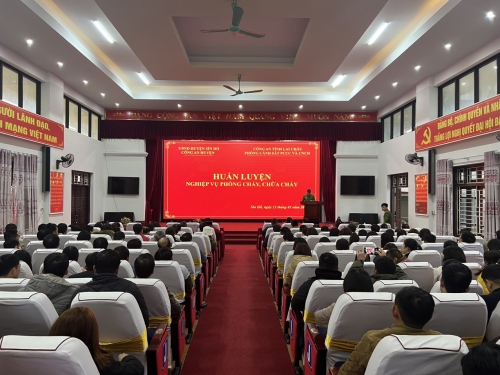 Huấn luyện, bồi dưỡng nghiệp vụ PCCC quần chúng năm 2024  trên địa bàn huyện Sìn Hồ