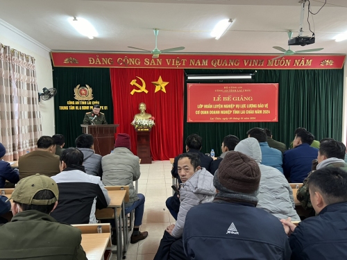 Bế giảng glớp huấn luyện nghiệp vụ bảo vệ tại các Cơ quan, doanh nghiệp năm 2024