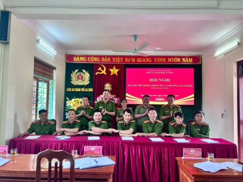 Cụm thi đua khối Công an xã, phường - Công an thành phố Lai Châu tổ chức Lễ ký kết giao ước thi đua “Vì An ninh Tổ quốc” năm 2024