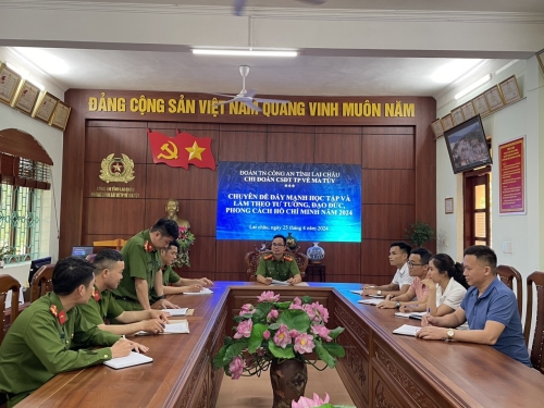 Chi đoàn Phòng Cảnh sát ĐTTP về ma túy tổ chức tuyên truyền, quán triệt cho đoàn viên chi đoàn
