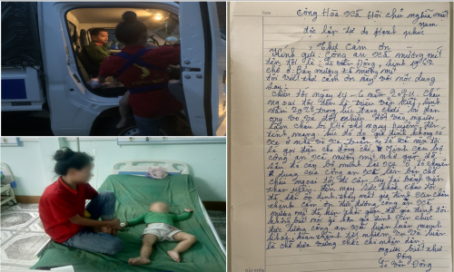 CAX Mường Mít kịp thời đưa cháu bé 02 tuổi bị ong đốt đi cấp cứu