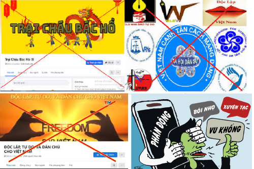 Ảnh: Một số các hội, nhóm phản động trên facebook