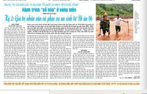 Bài dự thi Giải Báo chí “Vì an ninh Tổ quốc và bình yên cuộc sống”