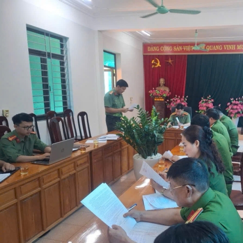 Đoàn kiểm tra của ban thường vụ đảng ủy công an tỉnh triển khai cuộc kiểm tra chuyên đề đối với đảng ủy trại tạm giam