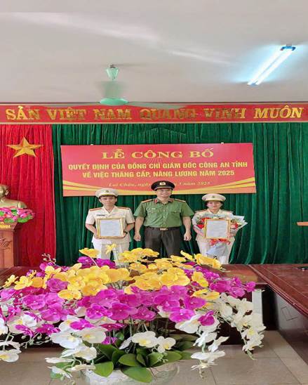 Thanh tra Công an tỉnh tổ chức Lễ công bố  Quyết định của Giám đốc Công an tỉnh về thăng cấp, nâng  lương năm 2025