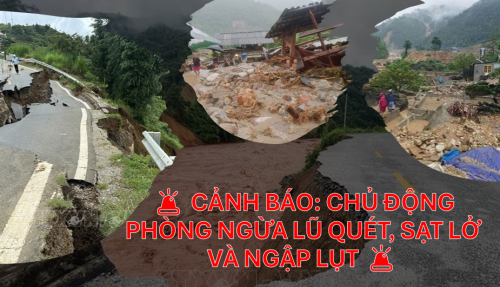 Cảnh báo về nguy cơ cao mưa lớn, lũ quét và sạt lở trên địa bàn