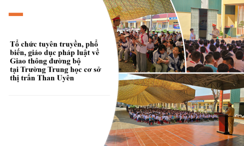 Tuyên truyền pháp luật An toàn giao thông tại Trường THCS thị trấn Than Uyên