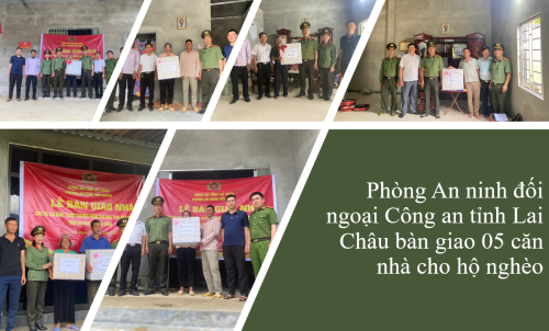 Phòng An ninh đối ngoại bàn giao 05 căn nhà cho hộ nghèo