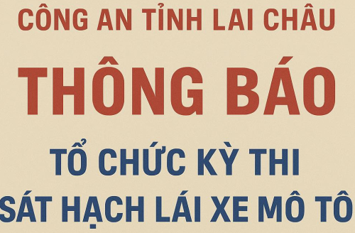Thông báo tổ chức kỳ thi sát hạch lái xe mô tô hạng A1