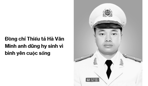 Đồng chí Thiếu tá Hà Văn Minh anh dũng hy sinh vì bình yên cuộc sống