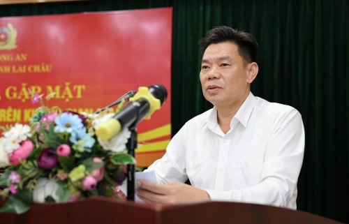 Đại tá Tao Văn Trường - Phó Giám đốc Công an tỉnh phát biểu tại tọa đàm