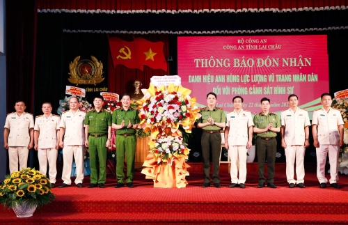 Công an tỉnh đã tổ chức vinh danh, chúc mừng thành tích, chiến công của Phòng Cảnh sát hình sự được phong tặng danh hiệu “Anh hùng lực lượng vũ trang nhân dân”