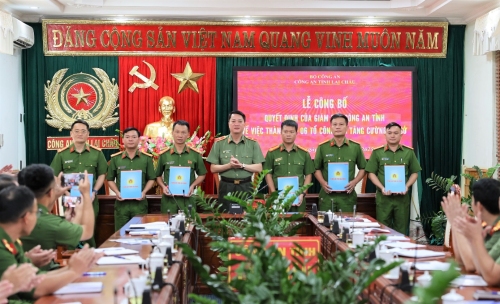 Công an tỉnh Lai Châu tổ chức Lễ Công bố Quyết định thành lập  các tổ công tác tăng cường cơ sở