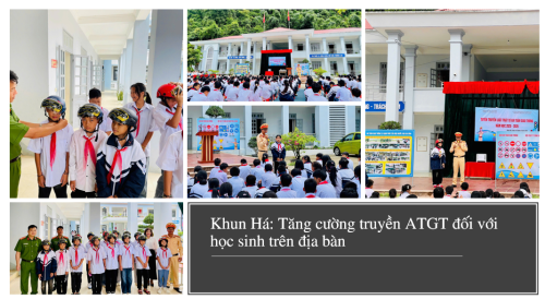 Công an xã Khun Há phối hợp tuyên truyền An toàn giao thông tại trường học