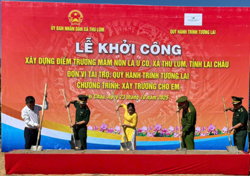Khởi công xây dựng điểm trường Mầm non Là Ú Cò tại Thu Lũm