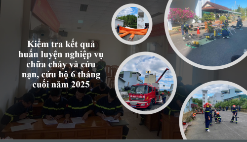 Kiểm tra kết quả huấn luyện nghiệp vụ chữa cháy và cứu nạn, cứu hộ 6 tháng cuối năm 2025