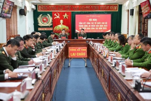 Hội nghị tại điểm cẩu Công an tỉnh Lai Châu