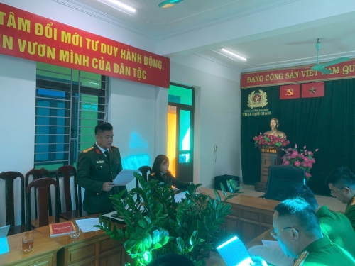 Ủy ban Kiểm tra Đảng ủy Công an tỉnh thông qua dự thảo báo cáo kết quả kiểm tra đối với các Đảng ủy, UBKT Đảng ủy Trại tạm giam