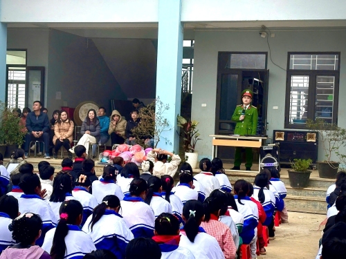 Công an xã Sin Suối Hồ đẩy mạnh tuyên truyền, phổ biến, giáo dục pháp luật trong thời gian giáp Tết Nguyên đán Bính Ngọ 2026