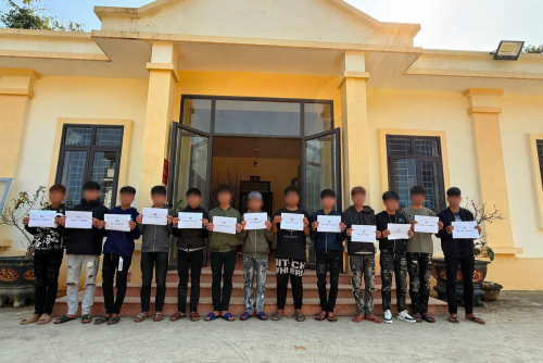 Giải quyết mâu thuẫn trong đêm, 14 nam thanh niên vướng vòng lao lý