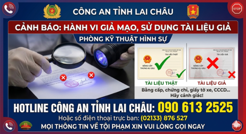 Cảnh giác với hành vi làm giả, sử dụng tài liệu giả của cơ quan tổ chức