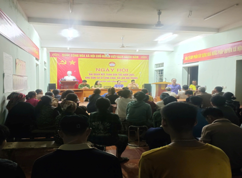 Toàn cảnh buổi tuyên truyền pháp luật tại TDP Sì Lèng Chải