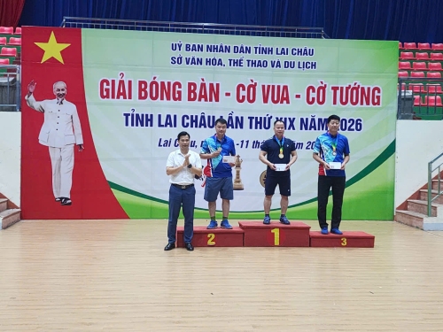 Cán bộ Công an xã đạt giải nhì đơn nam môn bóng bàn