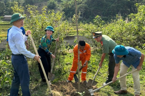 Công an xã Nậm Hàng: Hưởng ứng “Tết trồng cây đời đời nhớ ơn Bác”