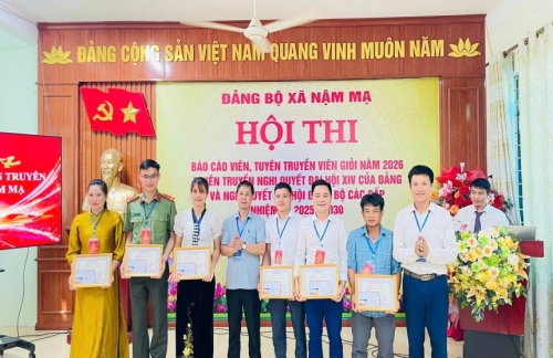 Chi bộ Công an xã Nậm Mạ tham gia Hội thi báo cáo viên, tuyên truyền viên giỏi năm 2026