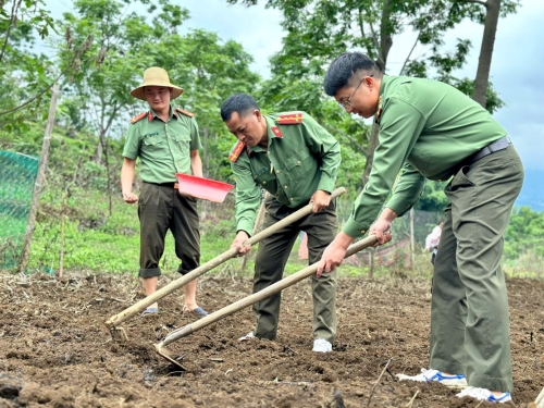 Phòng An ninh nội địa Công an tỉnh Lai Châu thực hiện phong trào thi đua 3 Nhất nơi dẻo cao biên giới.