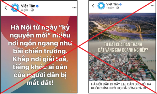 Cảnh giác với những ý kiến trái chiều, xuyên tạc về quy hoạch thủ đô Hà Nội, thời kỳ 2021 - 2030, tầm nhìn đến năm 2050 của các thế lực thù địch, chống đối