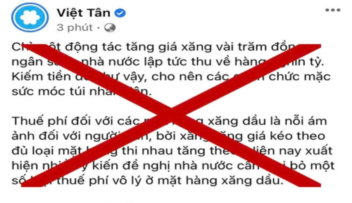 Cảnh giác, đấu tranh với những luận điệu lợi dụng việc tăng giá xăng dầu để xuyên tạc, chống phá Đảng, Nhà nước trên không gian mạng