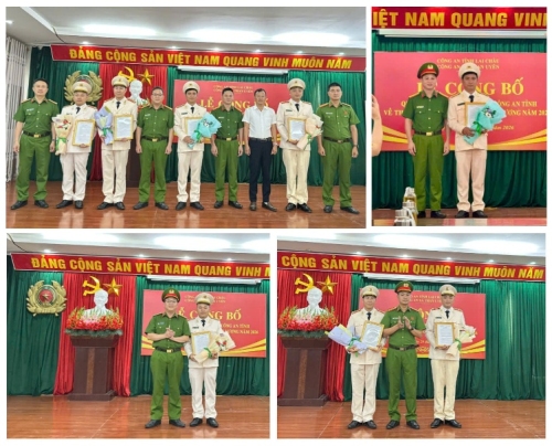 Công an xã Than Uyên tổ chức Lễ công bố quyết định thăng cấp bậc hàm, nâng bậc lương năm 2026