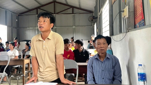 Công an xã Nậm Mạ tham gia hội nghị tiếp xúc cử tri