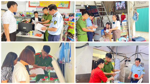 Lực lượng chức năng phối hợp kiểm tra việc chấp hành quy định về vệ sinh, an toàn thực phẩm tại các cơ sở kinh doanh trên địa bàn