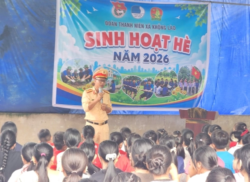 Hơn 200 thanh thiếu nhi tham gia ngày hội hè an toàn tại bản Phai Cát