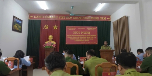 Công an xã Mường Mô ký quy chế phối hợp với Hạt kiểm lâm Nậm Nhùn trong công tác phòng chống tội phạm, vi phạm pháp luật về đa dạng sinh học và lâm nghiệp