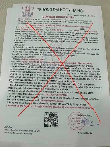Cảnh báo thủ đoạn giả mạo các trường đại học, gửi giấy báo nhập học giả để chiếm đoạt tài sản